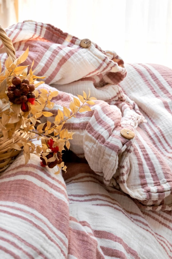 Muslin Duvet Cover Set, OEKO-TEX, Organic Cotton, 6 Layers, Extra Soft